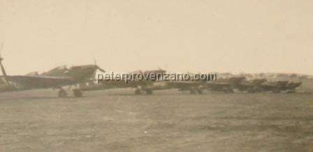 Peter Provenzano Photo Album Image_copy_101.jpg - Fairy Battle bombers converted to trainers.  RAF Station Netheravon, England. No. 1 SFTS (Service Flight Training School).
Peter Provenzano was with the No. 1 SFTS from September 8, 1941 to 
December 8, 1941.